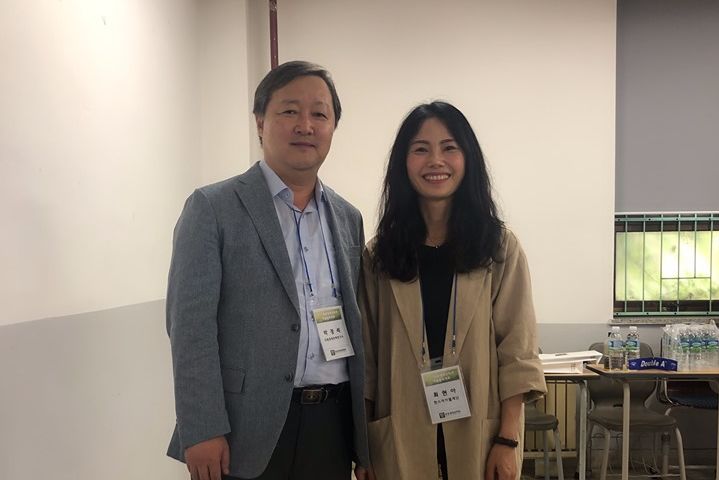 Dr. Choi und Dr. Park beim Treffen an der Sangji Universität
