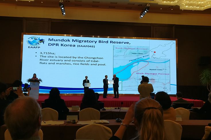 Mundok in the DPRK was officially recognized as a new flyway networking site