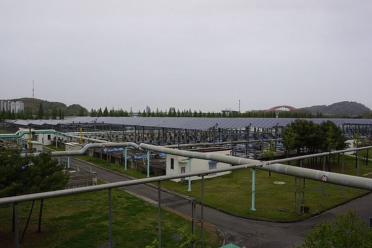 Example for the installation of solar panels in bigger cities
