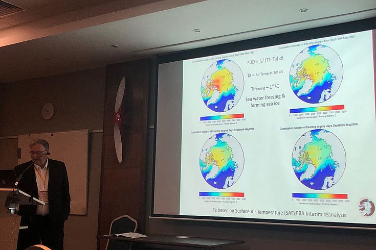 Dr. Gascard's Präsentation über den Rückgang von arktischen Meereis