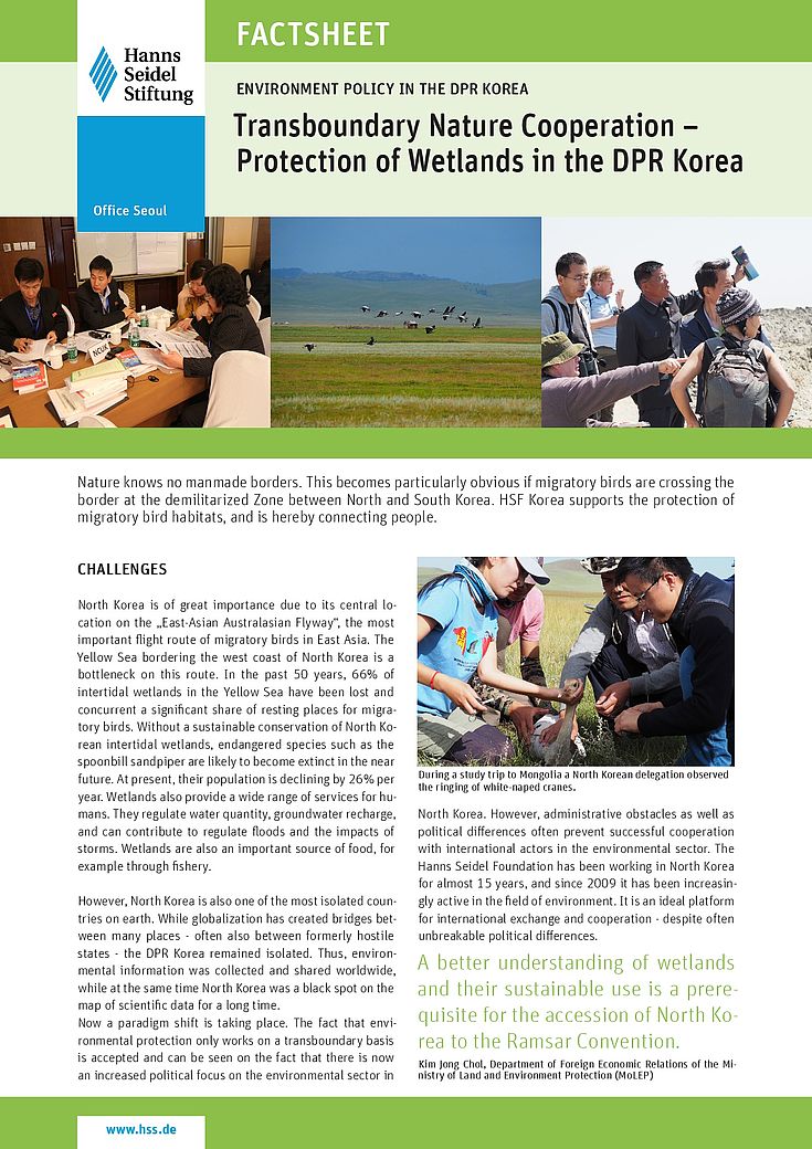 Das neue Factsheet im Bereich grenzüberschreitende Umweltkooperation